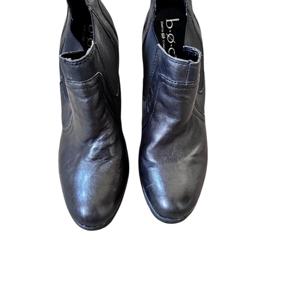 BOC Born High Heel Ankle Boots Womens Black Leather Lug Sole Chelsea Bootie Sz 8 - Picture 2 of 5